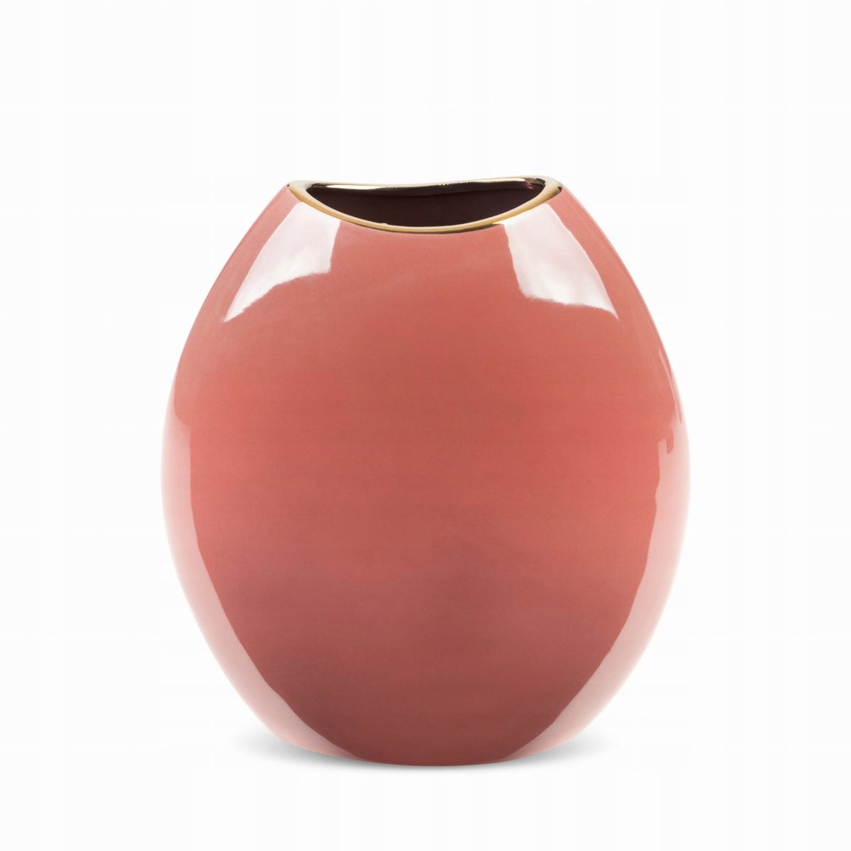 Elegante Keramieken Vaas Roos - 22x12x25 cm