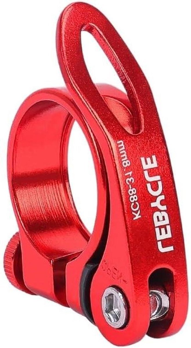 Fietszadelklem - Zadelpenklem - Hoogte Aanpassen - Snelle Ontgrendeling - 318 mm - Rood