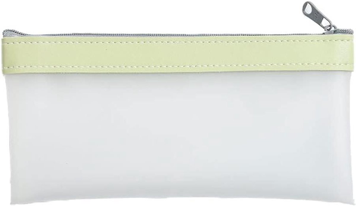 Transparante Etui - Potlood Pouch - School Kantoor - Waterdicht TPU Materiaal - 18.5cm Lengte - Lichtblauw