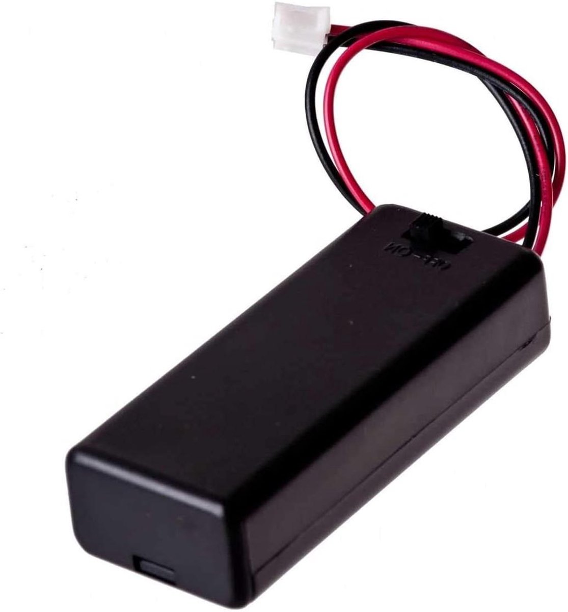 Batterijhouder - 2xAA Houder - Projecten Voeden - Met JST Connector - 145mm Kabels - Zwart