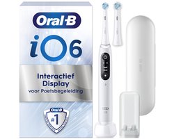 Oral-B iO Series 6 - Magnetische Tandenborstel - Wit - AI technologie - Kleurenscherm - 5 poetsmodi - Bluetooth app