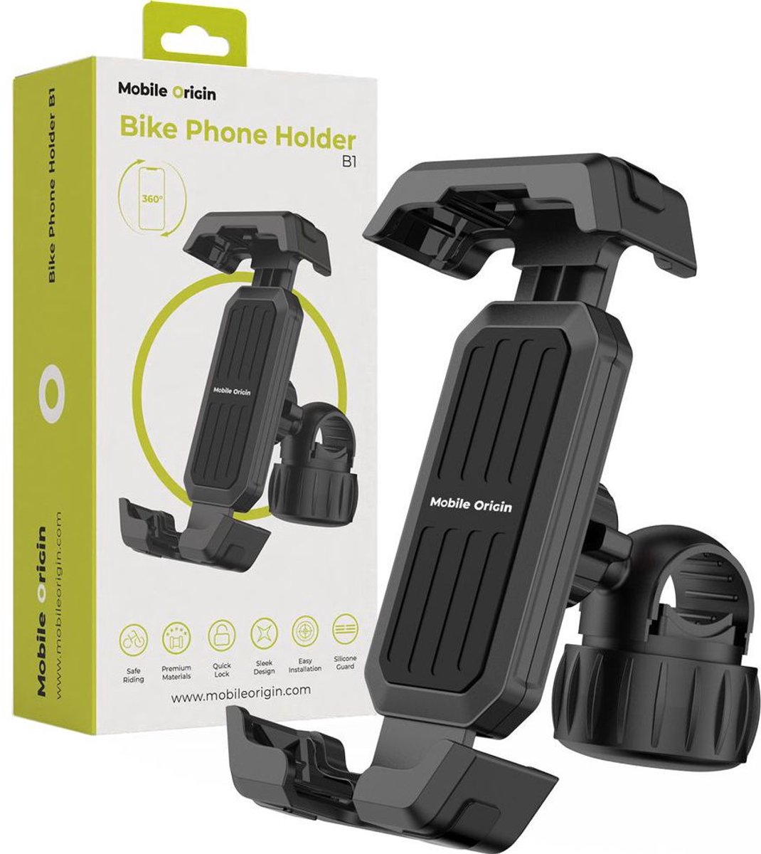 Mobile Origin Fietstelefoonhouder B1, Zwart