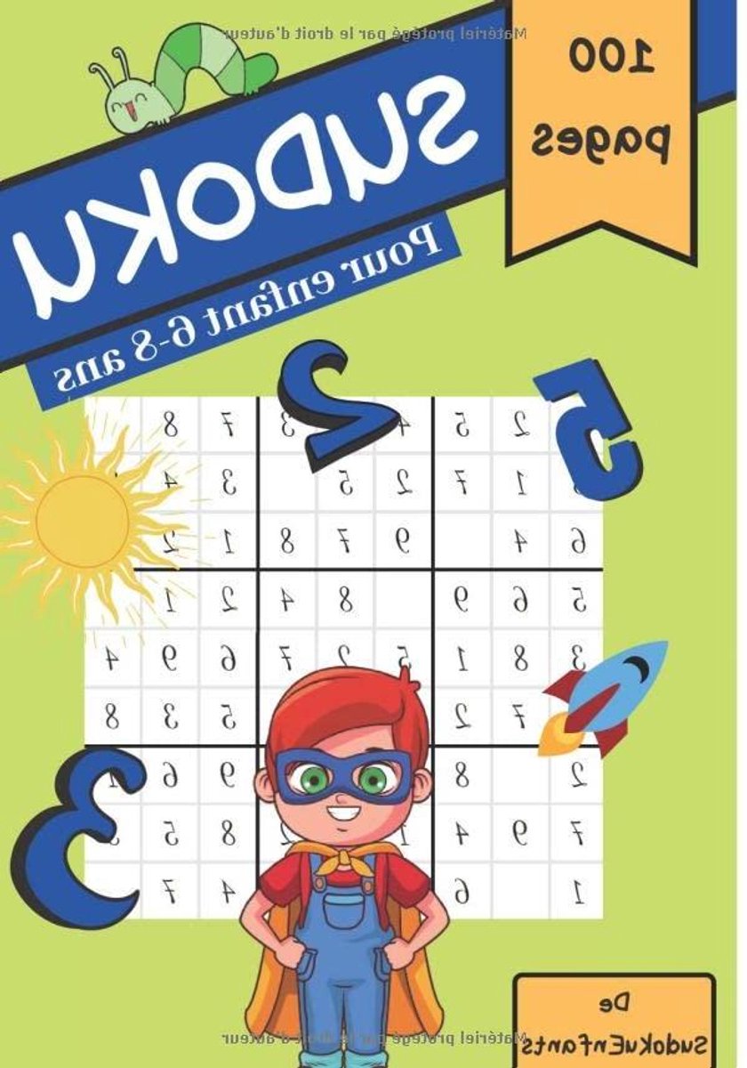 Sudoku Kinderboek - Puzzelboek Cijfers - Hersenen Trainen - 100 Makkelijke Grilles - 7x10 Inch - Niet Gespecificeerd
