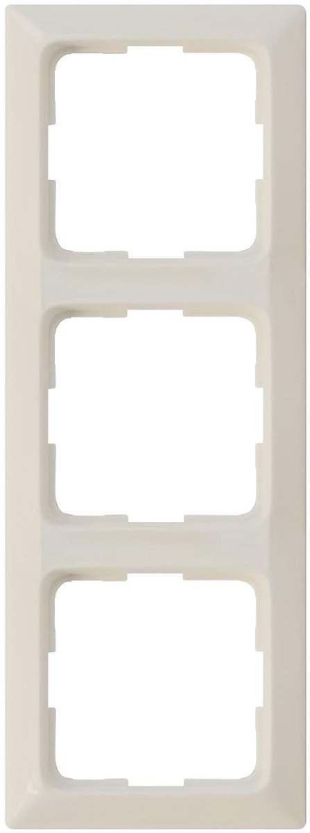 Afdekframe Drievoudig - Afdeklijst Wisselschakelaar - Wandcontactdozen Afschermen - Inschroevende Installatie - 9.4 x 24.8 cm - Wit