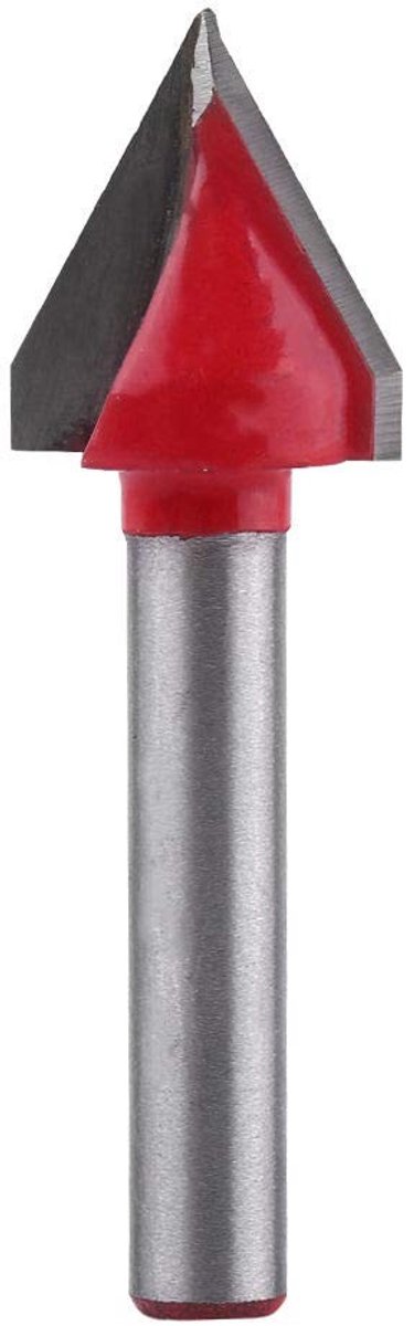 V-Groef Freesbit 60° - 6 mm Schacht - Houtbewerking - Ideaal voor 3D- graveren - ShopVlot