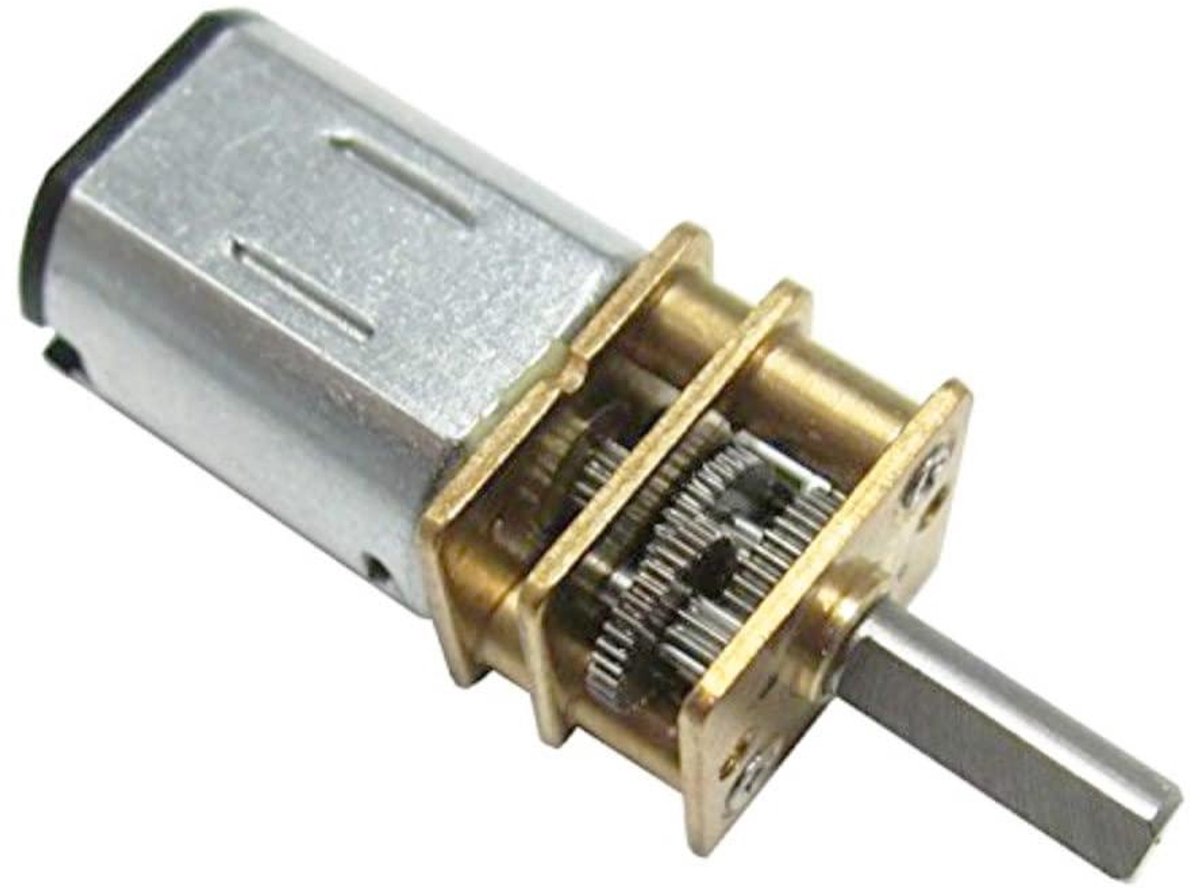 Gelijkstroom Motor - Kleine Motor Tandwiel - Robot Wiel Diy - Zuiver Koperen Motor - 6 Volt 15 RPM - Metaal