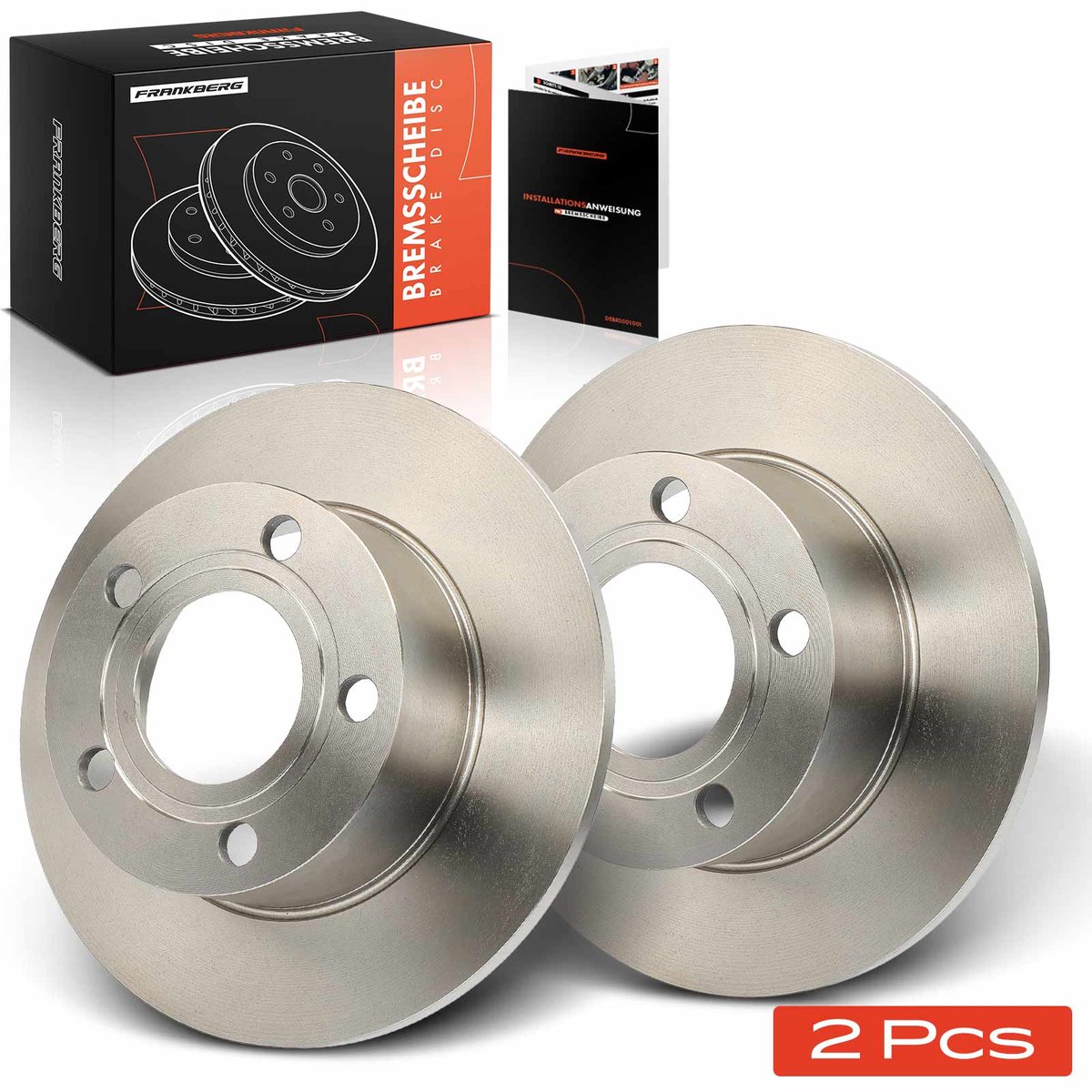 Frankberg 2x Remschijven Achteras voor VW Passat Variant Audi