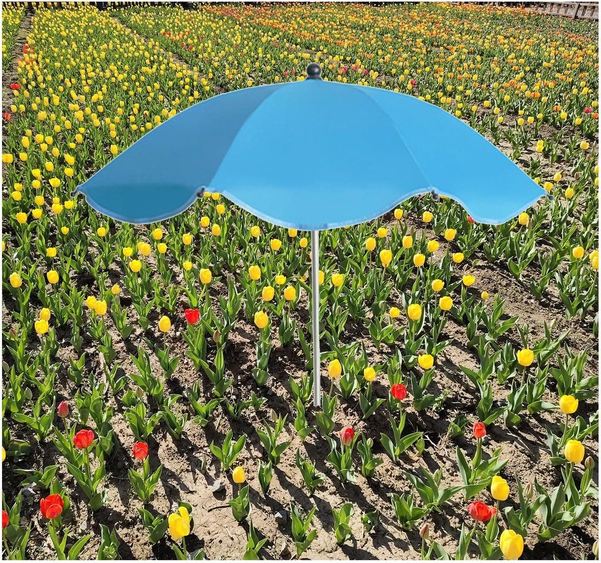 Plant Paraplu - Tuin Scherm - Planten Beschermen - Verstelbare Hoek - 103x60 cm - Blauw