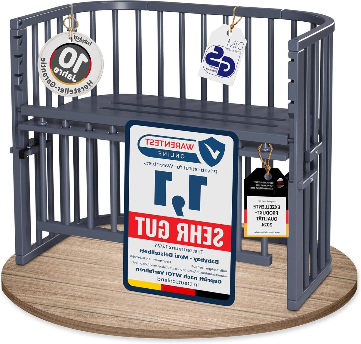 Bijzetbed - Co-sleeper Ledikant - Veilig Slapen - Traploos In Hoogte Verstelbaar - 96 x 56.5 x 79 cm