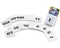 Grafiek Nummer Kaarten - Cijferkaarten Wiskunde - Wiskunde Leren - Genummerd 1 tot 100 - 2 x 2 Inches - Wit