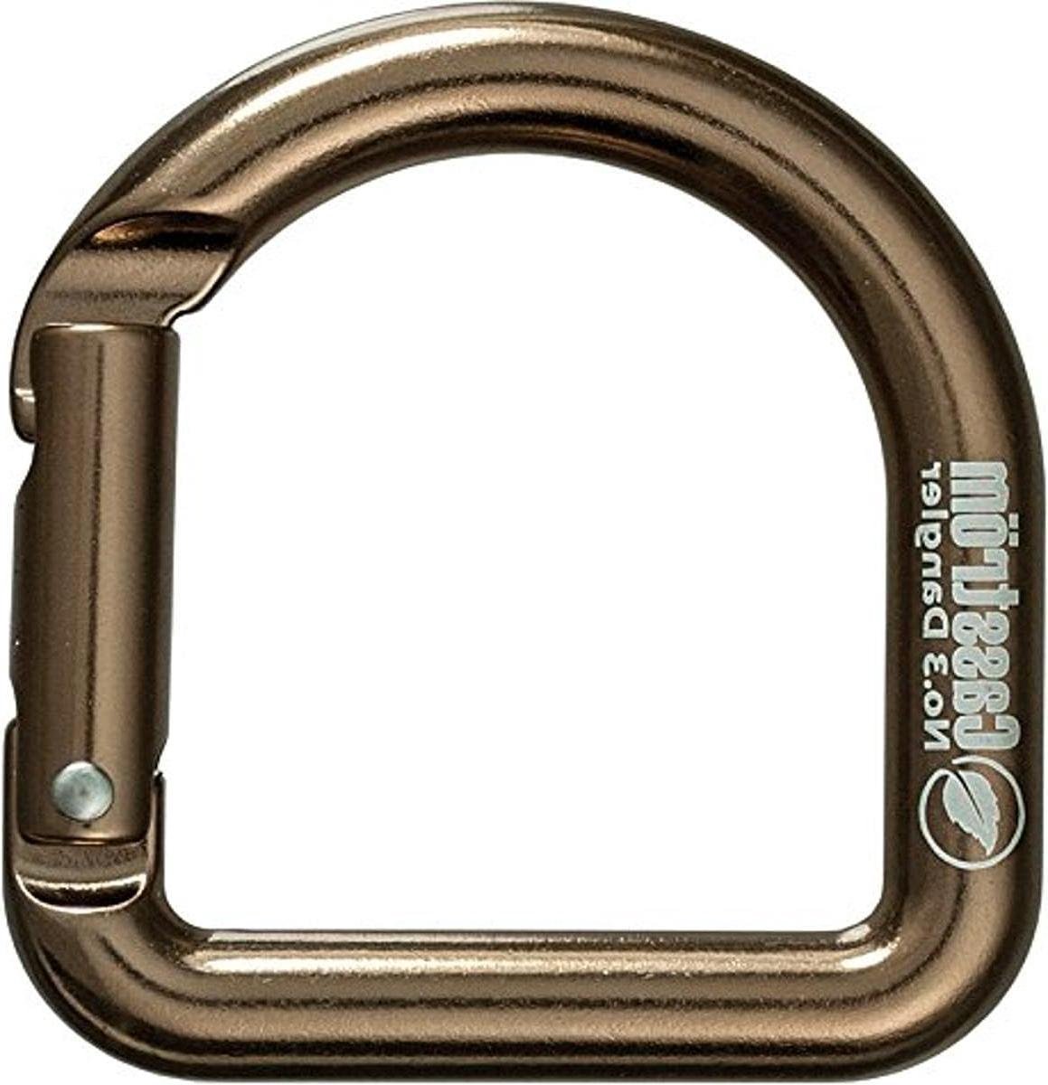 D-Ring Karabiner - Klimhaak D-vorm - Outdoor activiteiten - Lichtgewicht aluminium - 10 cm - Koper