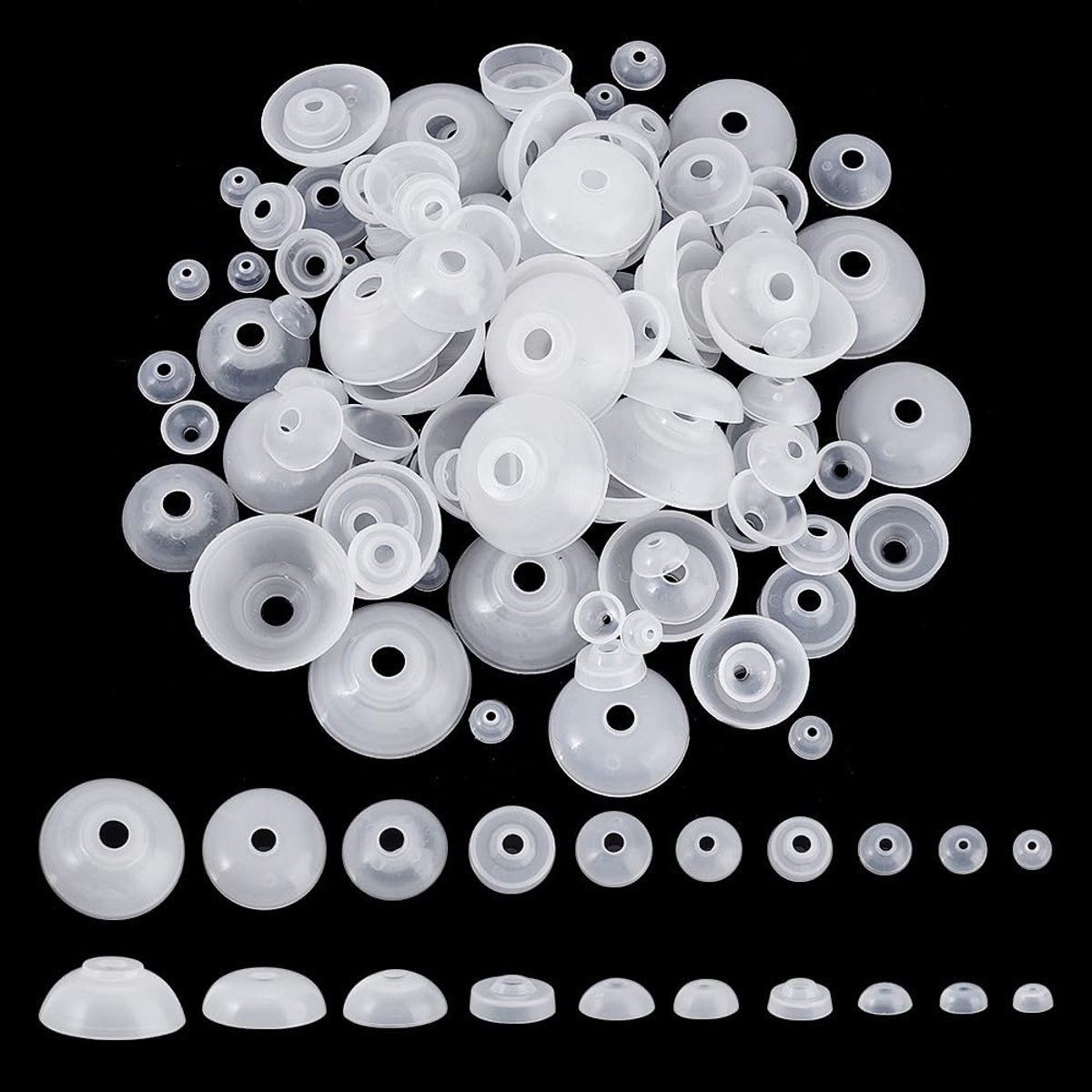 140 Stuks Veiligheidsogen en Ringen voor Amigurumi, Plastic Washers in 10 Maten van 10-38mm, Ideaal voor Haakprojecten en Creatieve Knutselwerkzaamheden