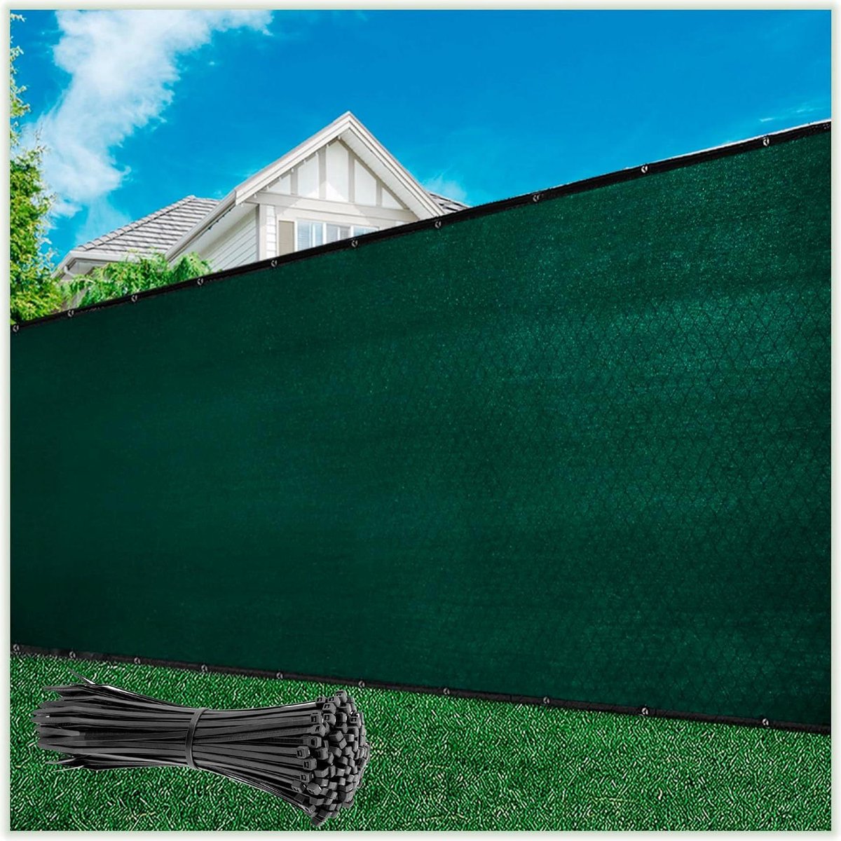 Omheiningsscherm - Privacyscherm Hek - Privacy Creëren - UV-gestabiliseerd HDPE - 183 x 2438 cm - Groen