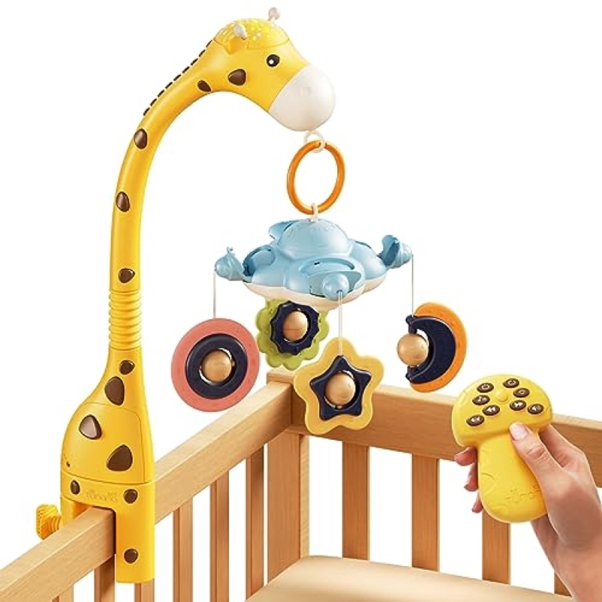 Osamix Babybedmobiel met projectie, muziek en afstandsbediening - Kalmerend speelgoed voor de kinderkamer