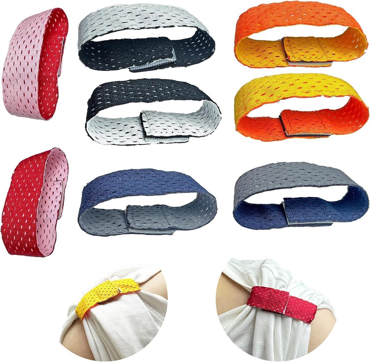 Sport Armhoezen - Voetbal Armwarmers - Bescherming en Steun - Ademend en Herbruikbaar - 4 Paren 8 Kleuren - Multicolor