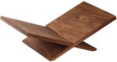 Boekenstandaard - Houten Grote Boekenhouder voor Lezen - X-Vormig Kookboekenhouders voor Magazines, Kunst, Studieboeken - Recepten - Salontafel Decor - 1 Stuk - Bruin
