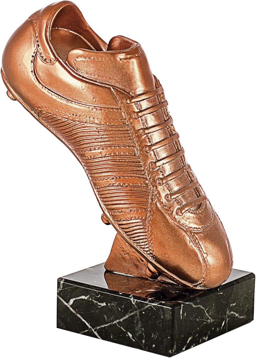 Sport Trofee - Voetbal Prijs - Sportwedstrijd Belonen - Hars Laars Figuur - 11 x 15 x 17 cm - Koper