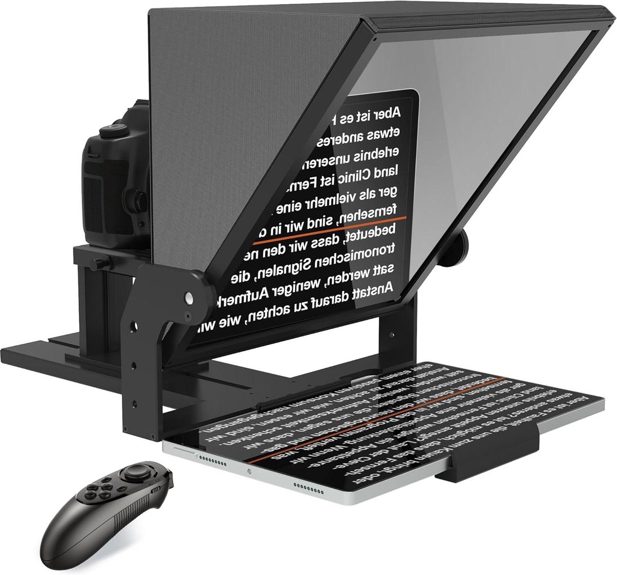 Teleprompter - Opname Hulp - Video Opnemen - Hoogte Verstelbaar - 16 Inch - Zwart