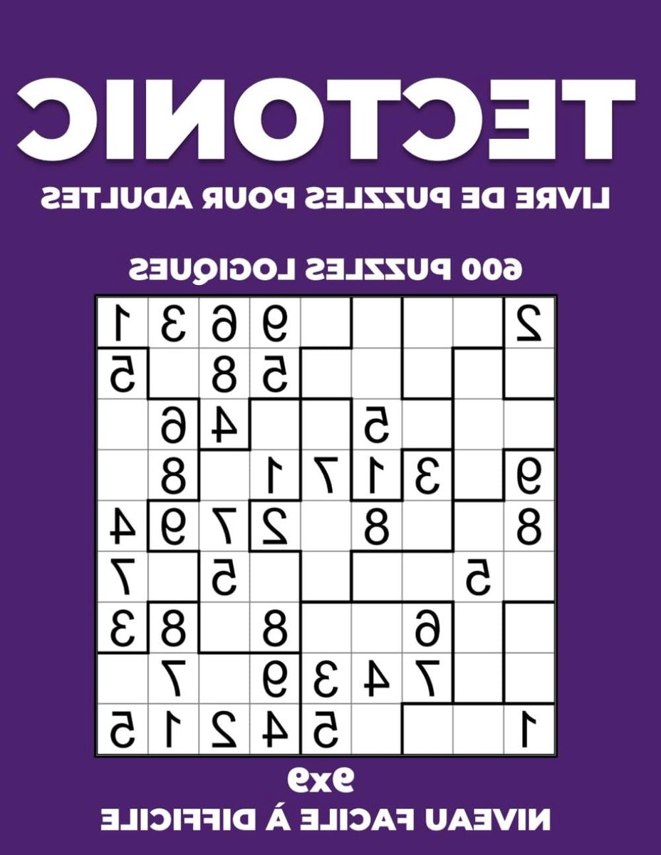 Tectonic 9x9 Puzzles - Suguru Logica Boek - Hersenkrakers Oplossen - 600 Puzzels Inclusief - Grand Format - Niet Gespecificeerd