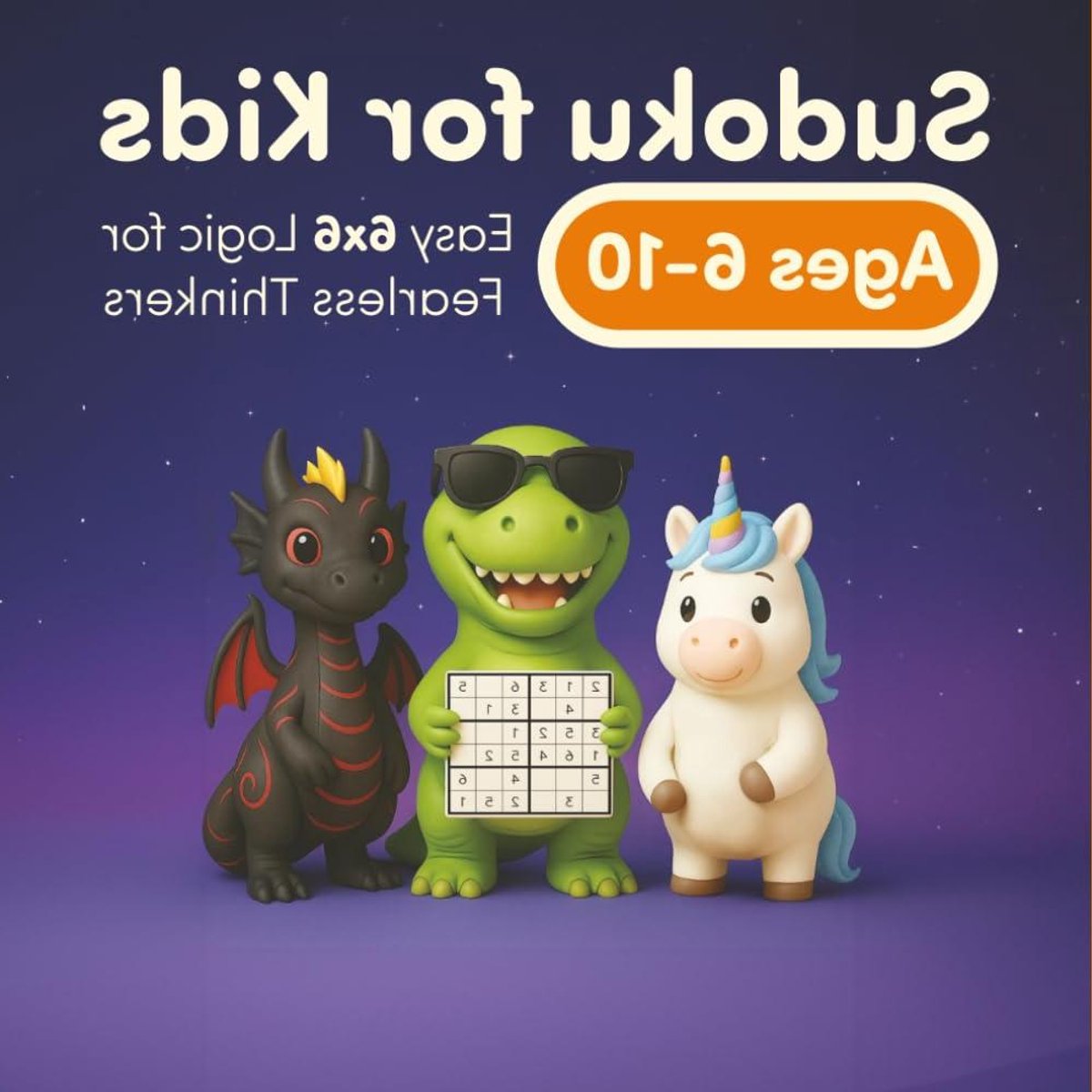 Sudoku voor kinderen - Logica spelletjes - Hersenen trainen - 6x6 Puzzels - 21.59 x 21.59 cm - Niet gespecificeerd
