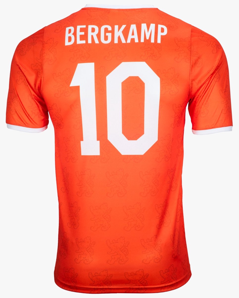 Voetbalshirt Bergkamp WK 1994 | Nederlands Elftal | EK / WK Voetbal T-shirt | Oranje sportshirt | Koningsdag Holland Nederland shirt kinderen | maat 140