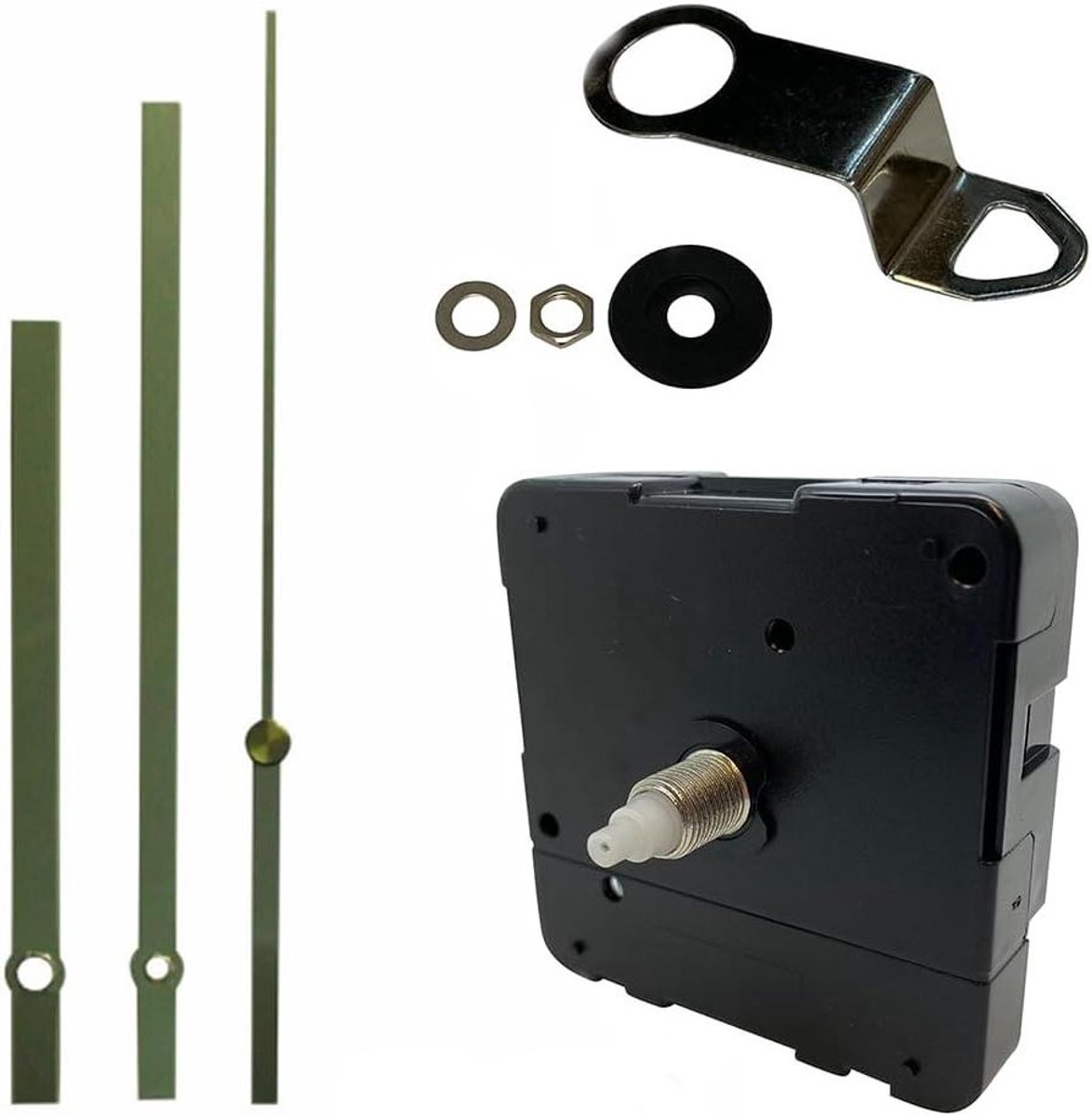 Quartz Klok Beweging - Klok Mechanisme Motor - Klok Repareren - Lange Gouden Handen - 130mm Handen - Goud