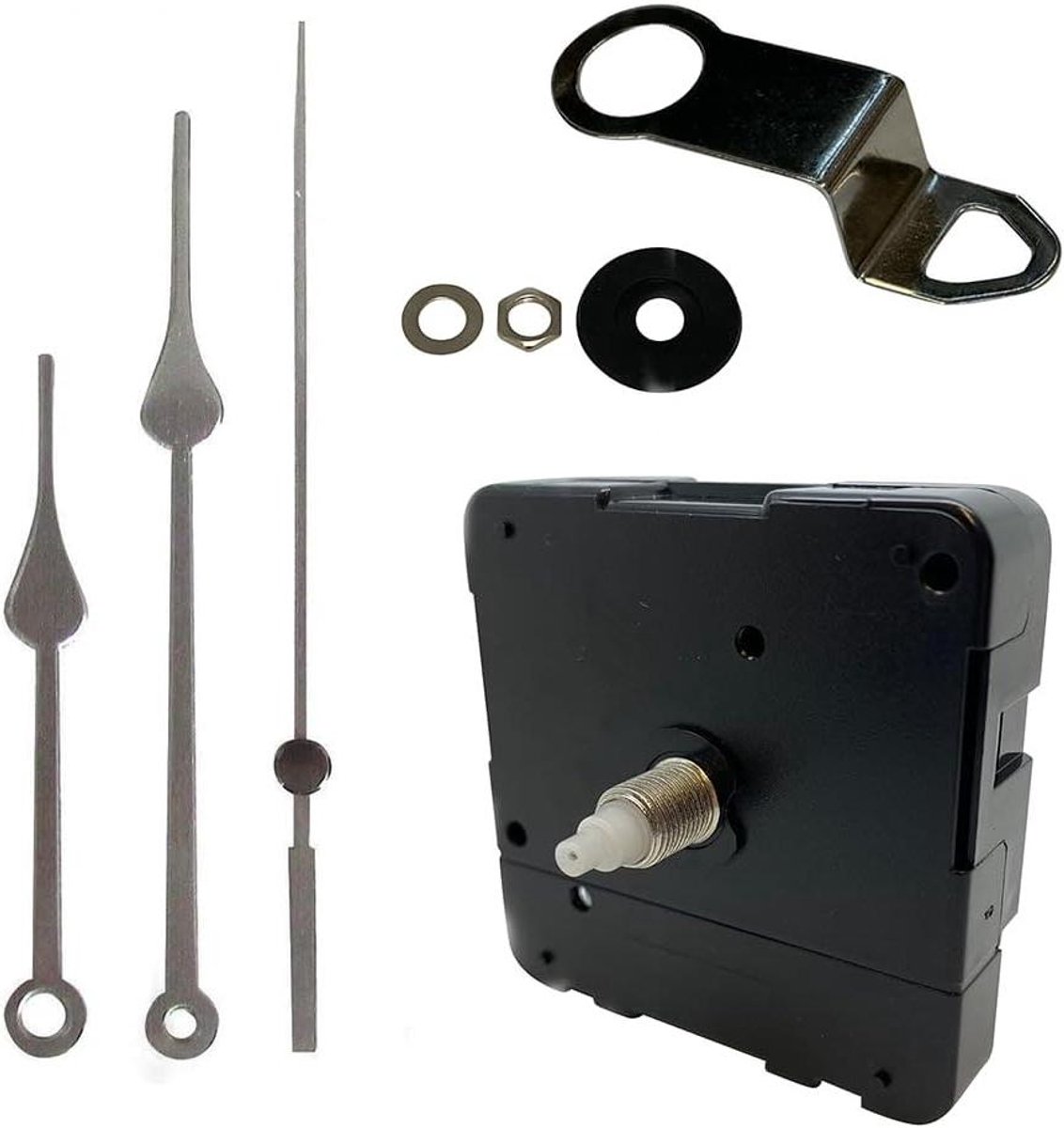 Quartz Klokmechanisme - Klokmotor Wandklok - Klok Repareren - Niet-tikkende Sweep Beweging - 110mm - Zilver