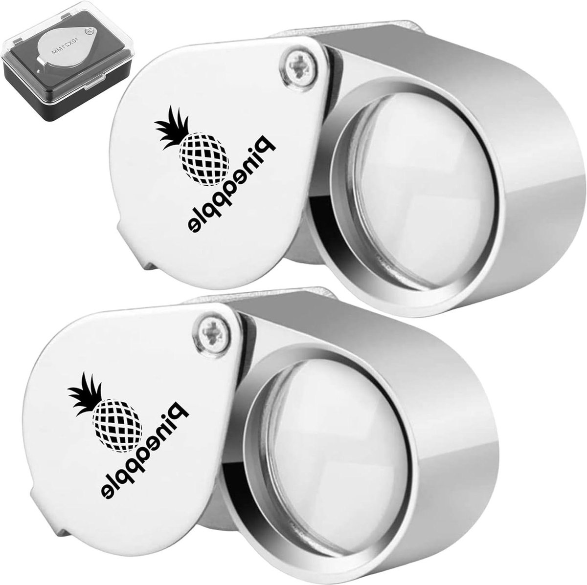 Juweliers Loep - Vergrootglas Sieraden - Kleine Details Zien - Echte Glazen Lens - 10X Vergroting - Zilver