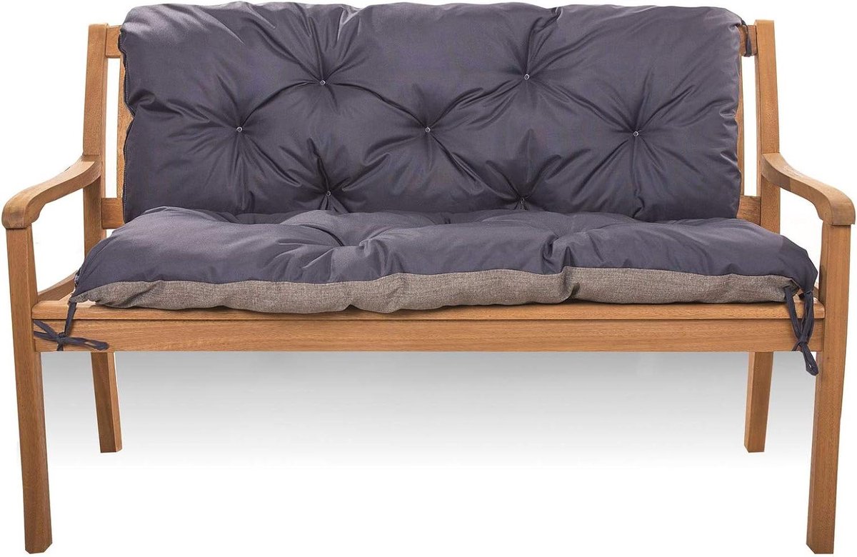 Schommelbank Kussen - Bankkussen Tuin - Comfortabel Zitten - Waterafstotend Stof - 160 x 50 cm - Marineblauw