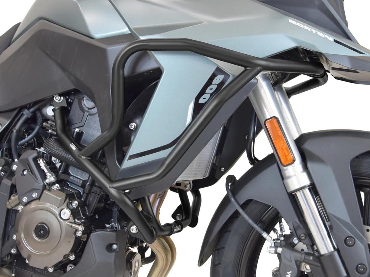 Motor valbeugels - Frame bescherming - Motorfiets beschermen - CNC gebogen staal - 3 bevestigingspunten - Zwart