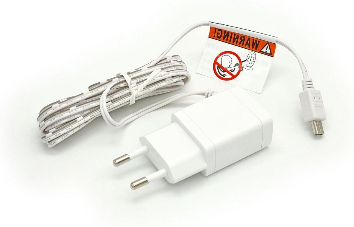 Babyfoon Oplader - Voeding Adapter - Babykamer Monitoren - Specifiek Radioprotocol - 8 x 7 x 2.3 cm - Wit