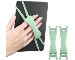 Daity Twee ergonomische siliconen polsbandjes/houders voor Kindle en tablets - voor lezen in de hand, waardoor het risico op vallen en vermoeidheid wordt geminimaliseerd voor Kindle Paperwhite/Kobo/Oasis/E-BookMini tablets/telefoons (groen).