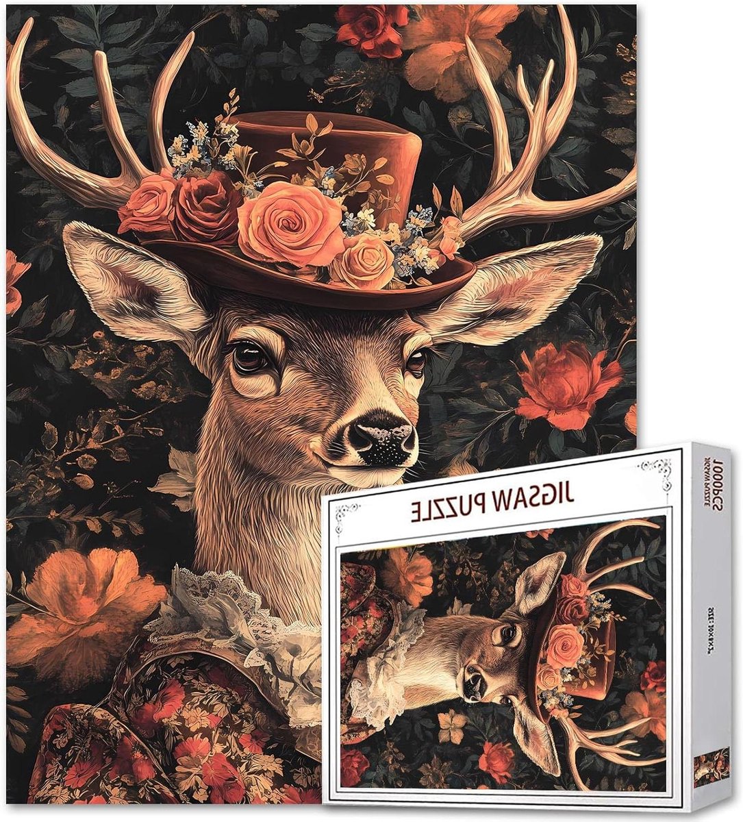 Puzzel 1000 stukjes - Legpuzzel Volwassenen - Ontspannen Tijdverdrijf - Gerecycled Karton - 50 x 70 cm - Dieren Hoed