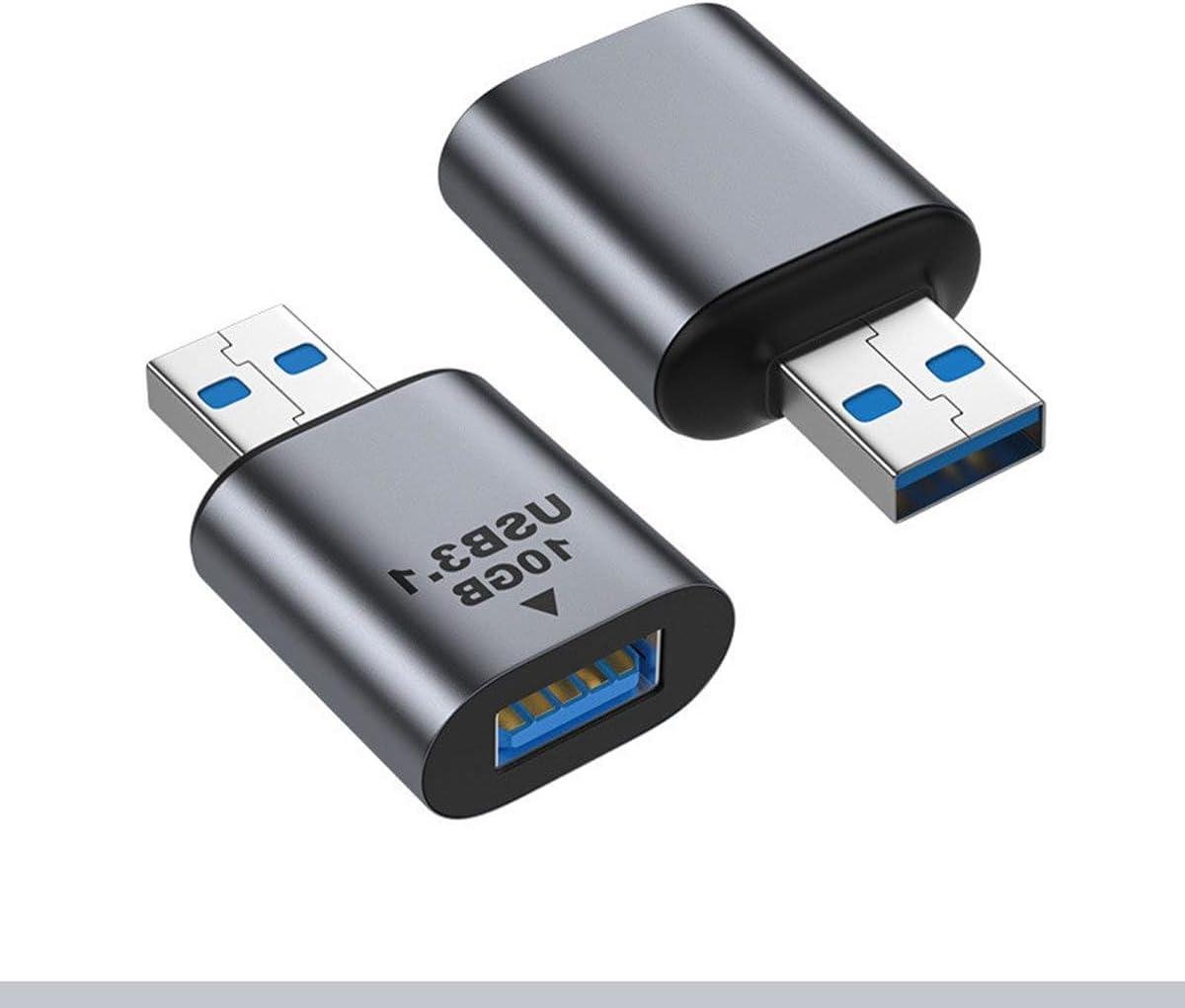 USB Adapter - Verlengkabel Type A - Data Overzetten - 10Gbps Snelheid - 10cm Lengte - Zwart