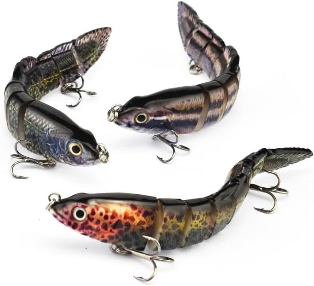 Vislokken Loach Aas - Kunstaas Vissen - Zoetwater Zoutwater - 8-Segment S-Zwemslag - 14.5 cm 25 gram - Multicolor