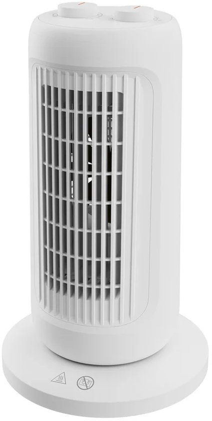 Torenventilator Warmte en Koeling 1500W, 2 Vermogens, Instelbare Temperatuur, Veiligheidsbeveiliging, Wit