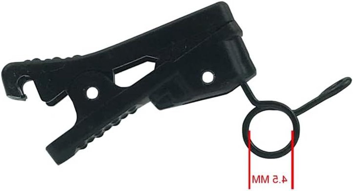 Microfoon Clip - Revers Klem - Audio Opnames - Hoge Elasticiteit - 2 Stuks 4.5mm - Zwart