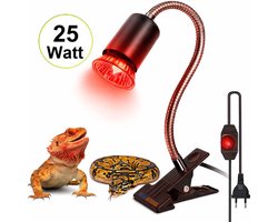 UniEgg® Warmtelamp reptielen incl. dimmer + ROOD UVB spotlamp 25W – Stimuleert Gezondheid en Eetlust - terrarium - warmtelamp - halogeenlamp - UVA + UVB - voor reptielen, schildpadden - hagedissen - slangen - vogelspinnen