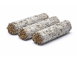 Witte Salie - smudge sticks - smudgen - reinigen - white sage - 3 stuks - 3x10cm