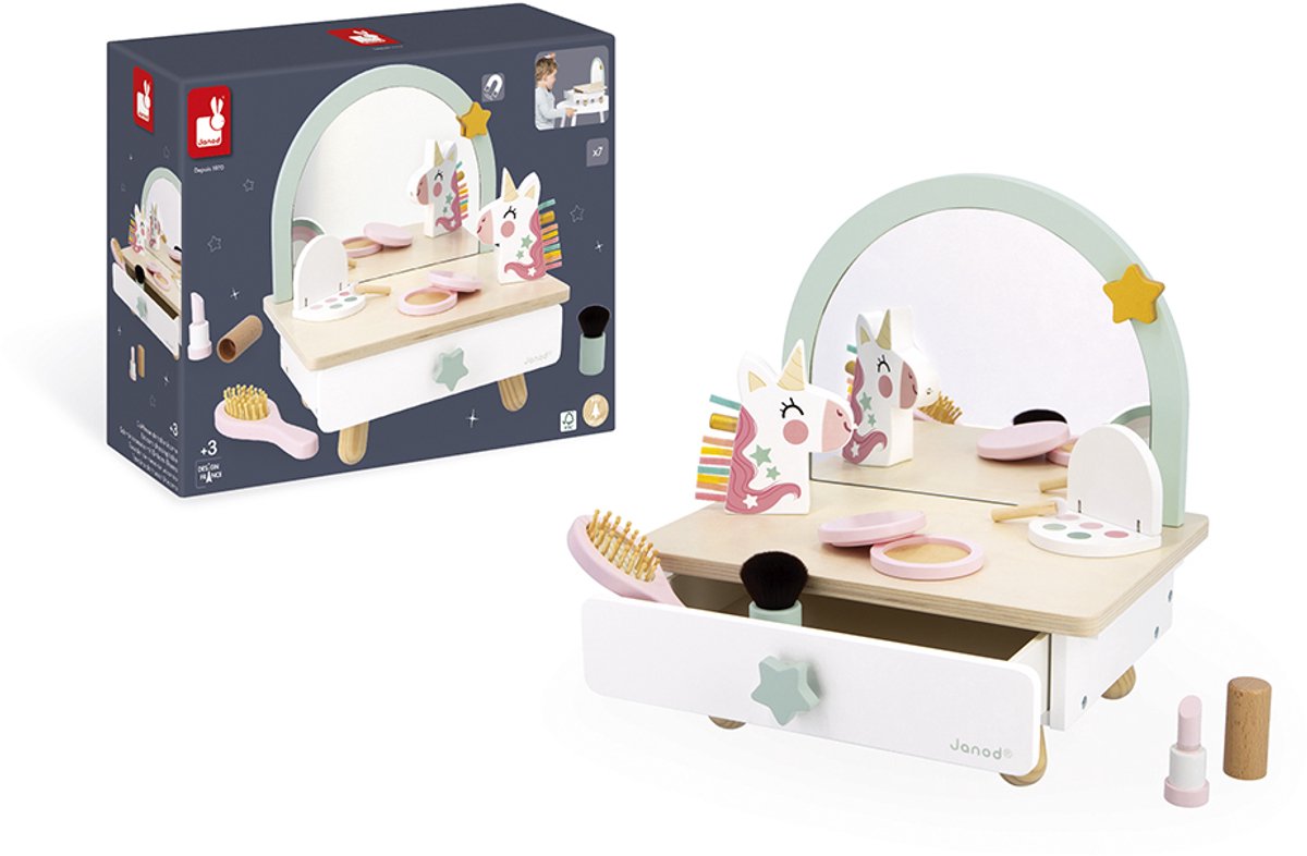 Janod - Unicorn - Houten kappers tafel — afbeelding 5