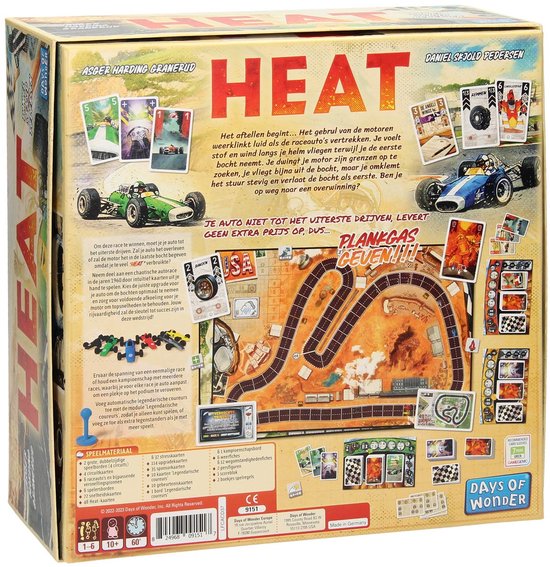 Heat Bordspel - Days of Wonder – Voor de echte race fans – Vanaf 10 Jaar – Strategisch bordspel