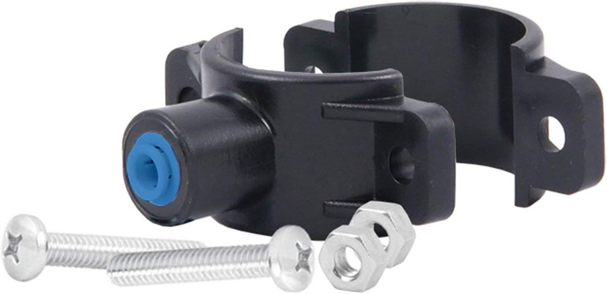 Afvoer Zadelklep - Drain Klep RO - Waterfiltratie Aansluiten - Quick Connect 1/4" - 1 1/4-1 1/2 inch - Zwart