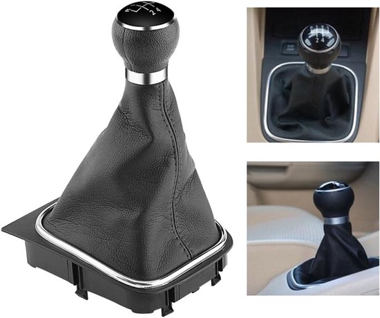 Schakelpook Knop - Versnellingspook Cover - Auto Interieur Upgrade - Ergonomisch Ontwerp - 5 Versnellingen - Zwart van Merkloos — afbeelding 3