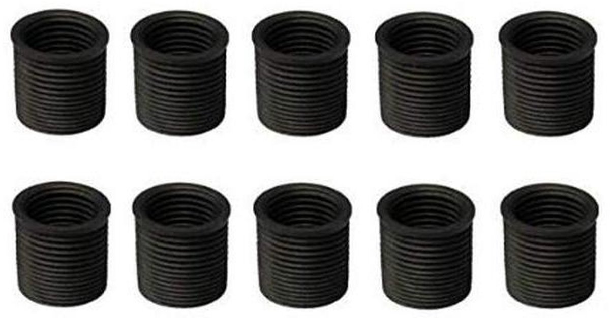 Draadreparatie Inzetstukken - Schroefdraad Reparatie - Motorblok Reparatie - Precisie M6 Schroefdraad - 10 stuks 9.4mm - Metaal
