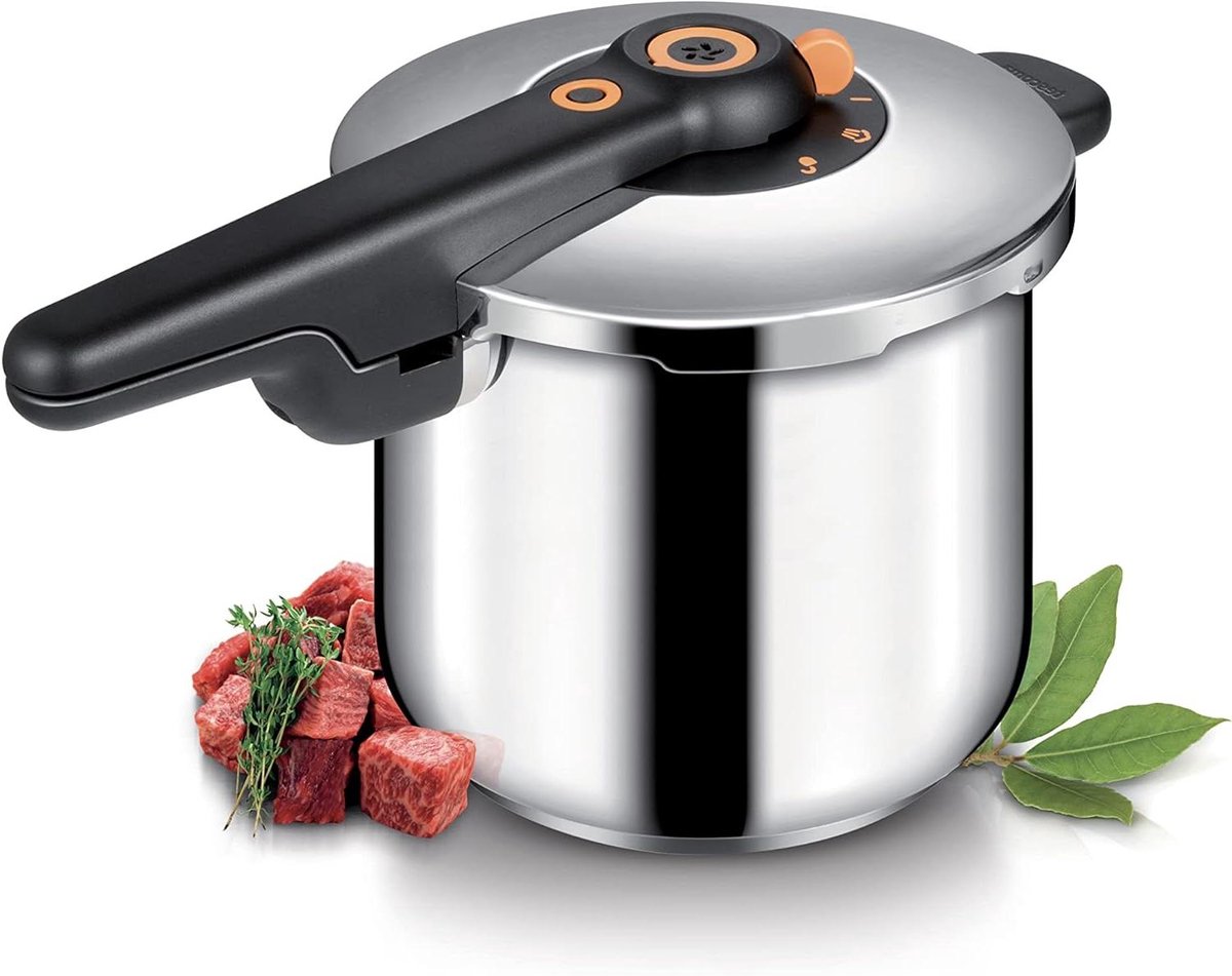 Snelkookpan - Drukpan Stoofpan - Snel Koken - 3-laagse sandwichbodem - 75 liter - Metaalkleur