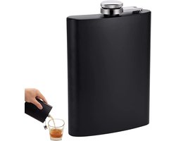 Draagbare Rvs Heupfles van 240ml - Ideaal voor Whisky, Kamperen en Barbecue met Vrienden