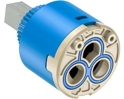Keramische Cartridge - Kraan Binnenwerk Vervanging - Lekkende Kraan Repareren - Hoge Compatibiliteit - 35 mm - Blauw