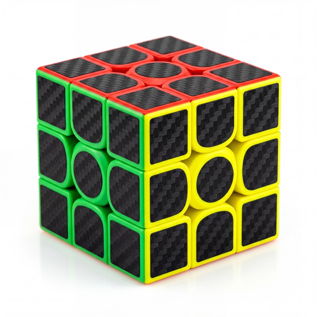 Speed cube 3x3 carbon – Speedcube | Snel, Soepel & Duurzaam – Klassieke Puzzelkubus voor Jong & Oud - Rubiks Cube - Rubiks Kubus