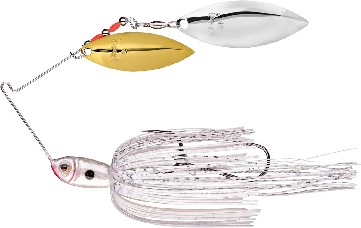 Spinnerbait Vis Lokaas - Kunstaas Vissen - Roofvis Vangen - Geavanceerde Perfect Skirt - 1/2 oz - Super Wit