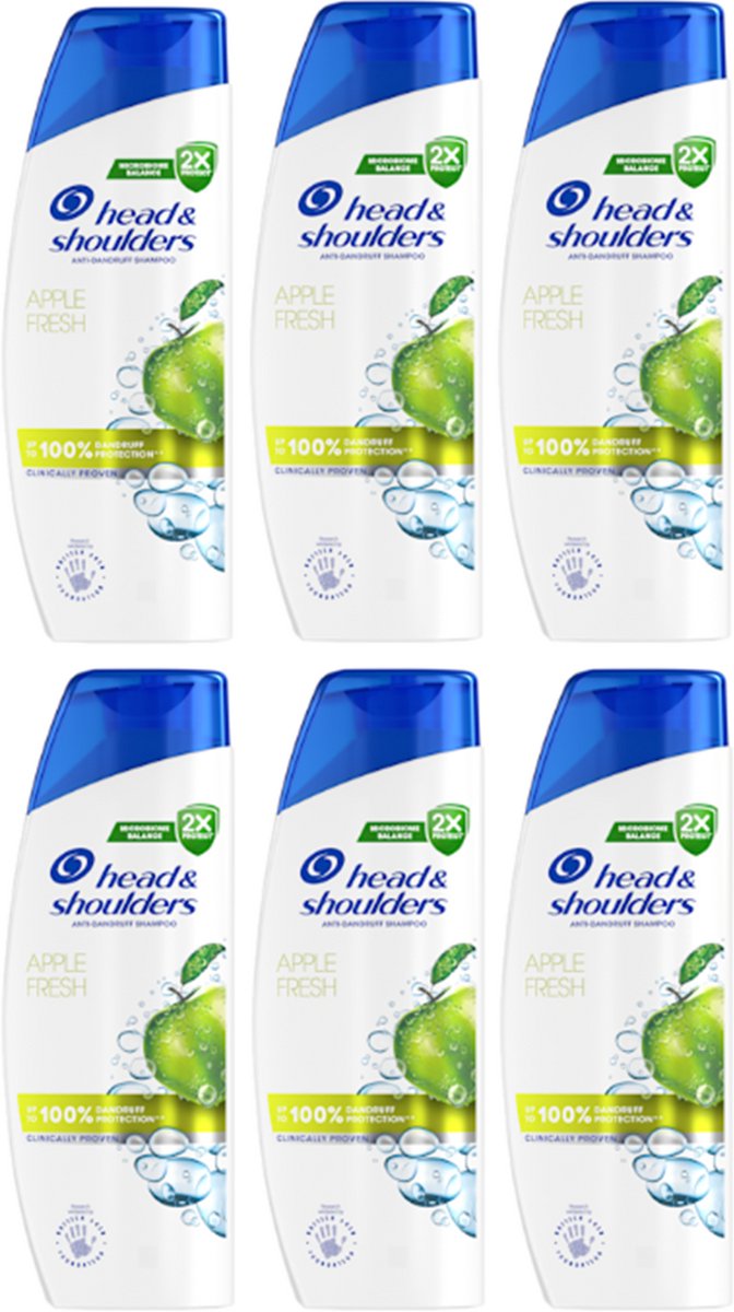 Head & Shoulders Fresh Apple Anti-Roos Shampoo - Voordeelverpakking 6 x 330 ml